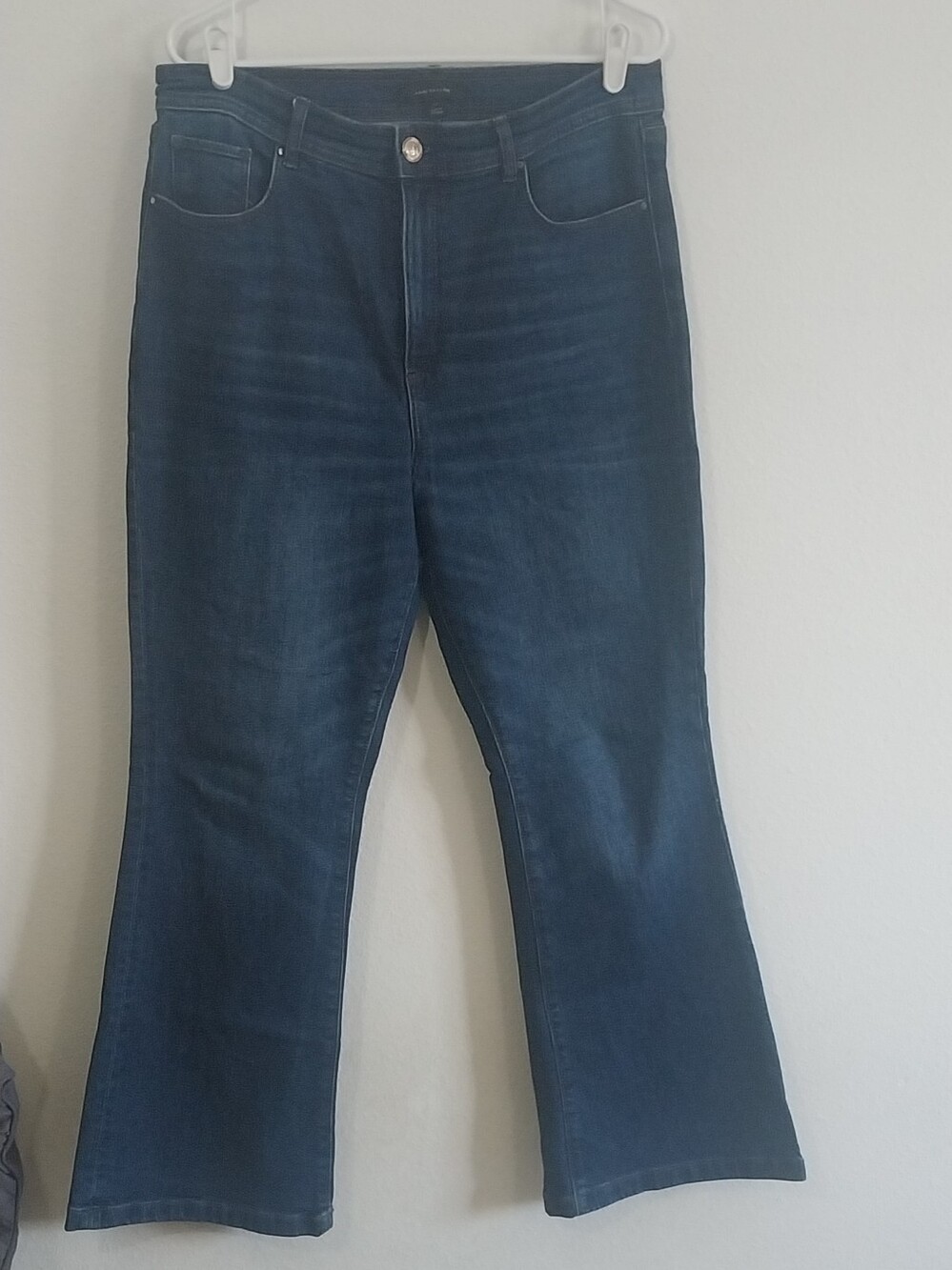 Ann Taylor The Flare High-rise Dark Blue Jeans